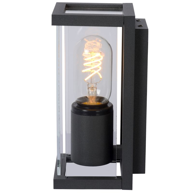 Lucide CLAIRE - Nástenné svietidlo Vonkajšie - 1xE27 - IP54 - Antracit